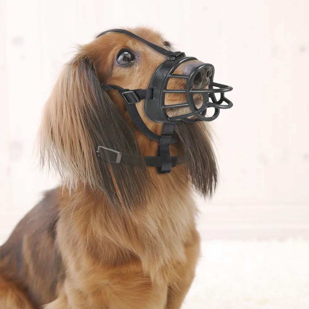 Pet Dog Mouth Muzzles Soft Silicone Adjustable Breathable Dogs Anti