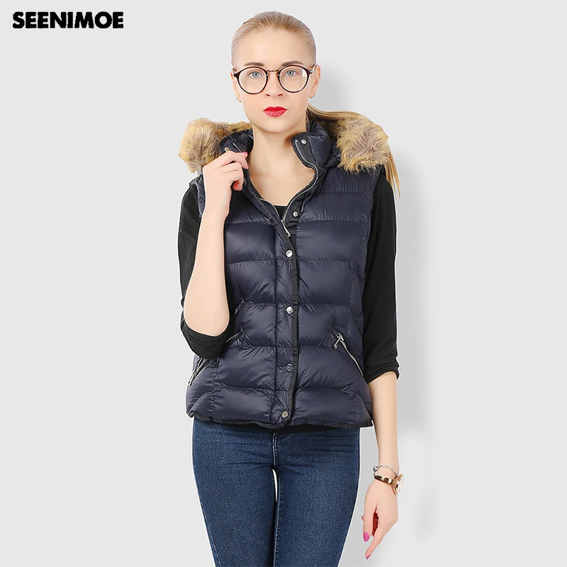 Seenimoe жилет женский зимний хлопковый брендовый жилет пальто Bodywarmer женский однотонный S-3XL жилет женский chalecos para mujer