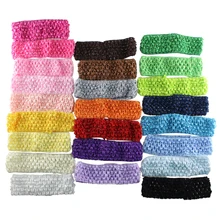 30 pcs lot baby boy girl crochet elastic headband crochet hair lace bands children hair accessories