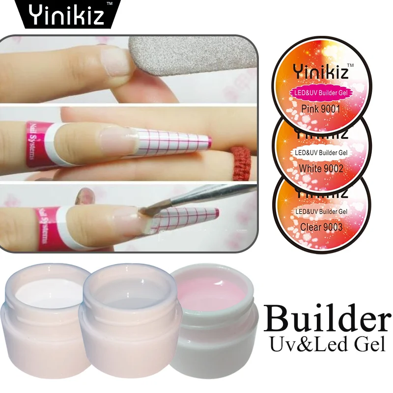 

Yinikiz New Gel Quick Builder Finger Extension Nail Strengthening False Fingernails Professional UV Soak-off Nail Polish