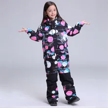 Gsou Snow детский лыжный костюм для девочек лыжный костюм непромокаемый и сохраняющий тепло дышащий непромокаемый детский лыжный костюм