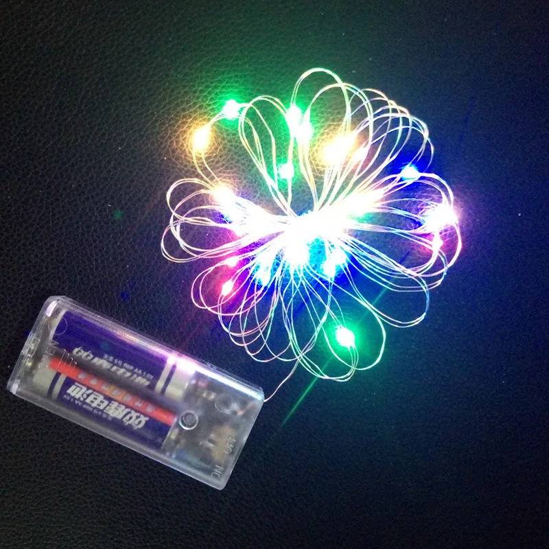 

1-10M Holiday Lights Colorful LED Copper Series Permanently on/ Flash Christmas Decorating AA Battery Box Balloon Lamp
