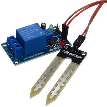 

Durable DC 12V Blue Soil Moisture Sensor Controller Relay Module Soil Humidity Sensor for Garden Automatic Watering N8C0