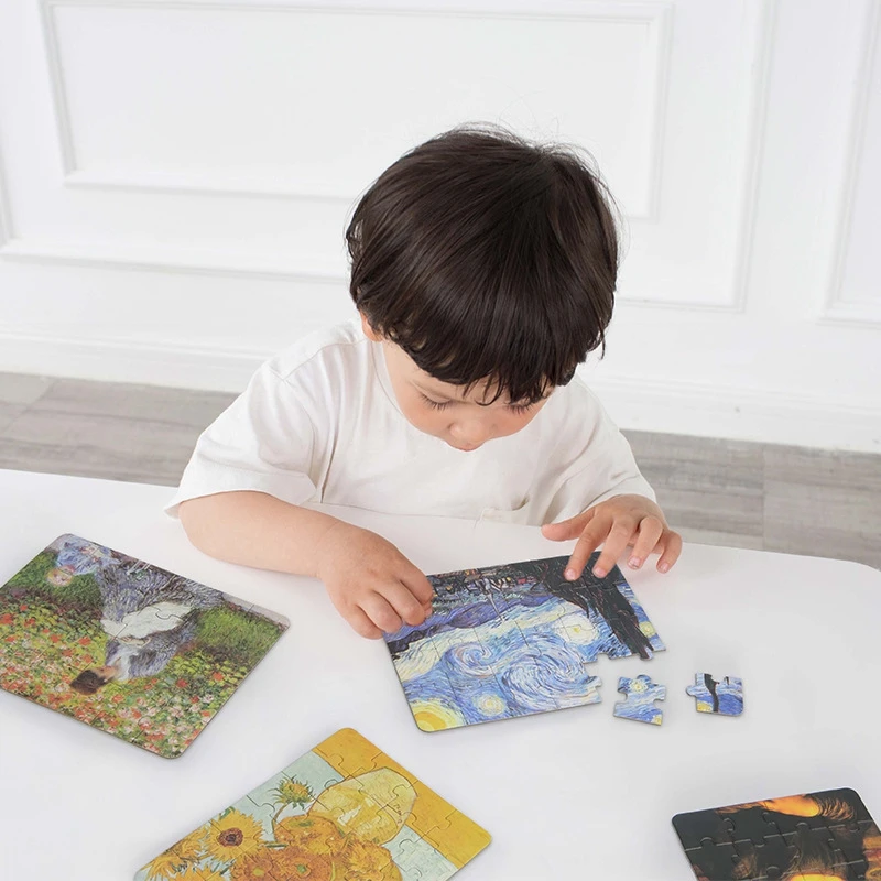 

24pcs Jigsaw Picture Puzzles Van Gogh World Masterpiece IQ Puzzle Educational Toys Adults Antistress Children Kids Games Puzzles