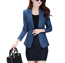Blazer Feminino Manga Longa Real Hot Sale Vadim Flying Roc 2019 Woman Slim Blazer Casual Women Feminino Office Lady Jacket Suit