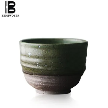 

144ml Handmade Japanese Style Coarse Pottery Tea Cup High Capacity Master Cup Retro Ceramic Kung Fu Tea Set Drinkware Home Decor