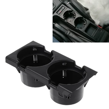 

Black/Carbon Tone Front Center Console Drink Bottle Cup Holders Containers For BMW E46 3Series