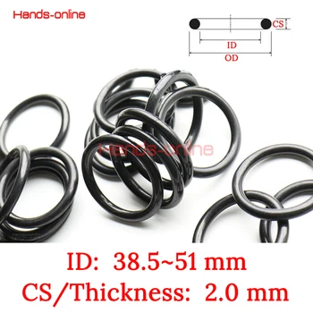 

10Pcs NBR ID 38.5 39 39.5 40 41 42 43 43.5 44 45 45.5 46 46.5 47 47.5 48 49 49.5 50 51 mm Oil Seal Rubber O Rings wire 2mm black