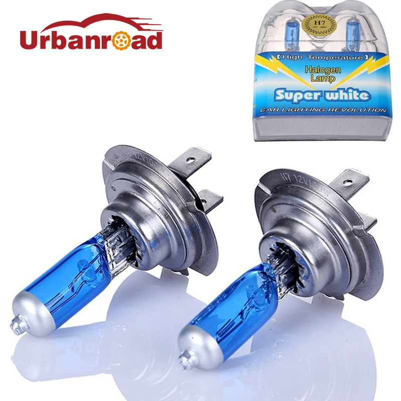 2PCS 12V H7 halogen 6000k white 100w headlights H7 100W fog halogen bulb car Light Source