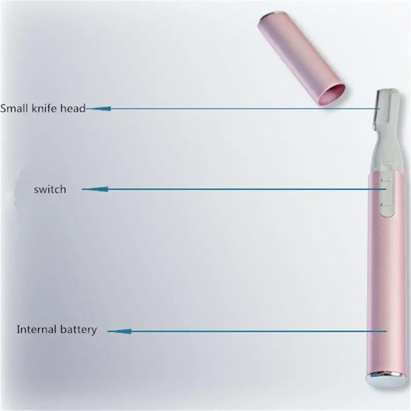 Мини Портативный Женский практичный электрический ножницы для бровей Триммер для волос средство для удаления волос лезвие электрическая бритва инструмент