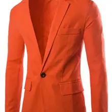 Льняной брендовый блейзер для мужчин, Новое поступление, Мужской приталенный пиджак, корейский Стильный мужской костюм на одной пуговице, костюм Veste Homme