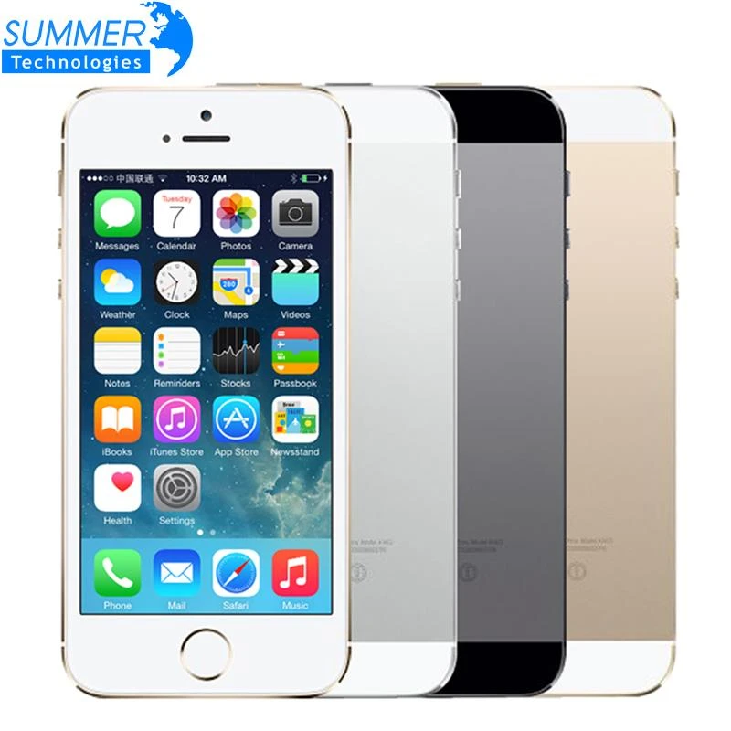 apple cellphones Original iPhone 5S Unlocked Apple Phone iOS A7 4.0" 8MP IPS HD GPS 16GB/32GB/64GB ROM NFC Smartphone Fingerprint Recognition cheap apple cell phones