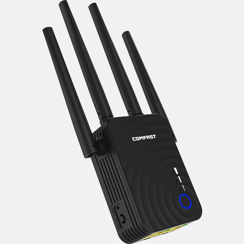 COMFAST CF-WR754AC 1200 Мбит/с беспроводной WiFi расширитель диапазона 2,4 ГГц/5 ГГц двухдиапазонный усилитель сигнала для ретранслятора с 4 антеннами Ethernet