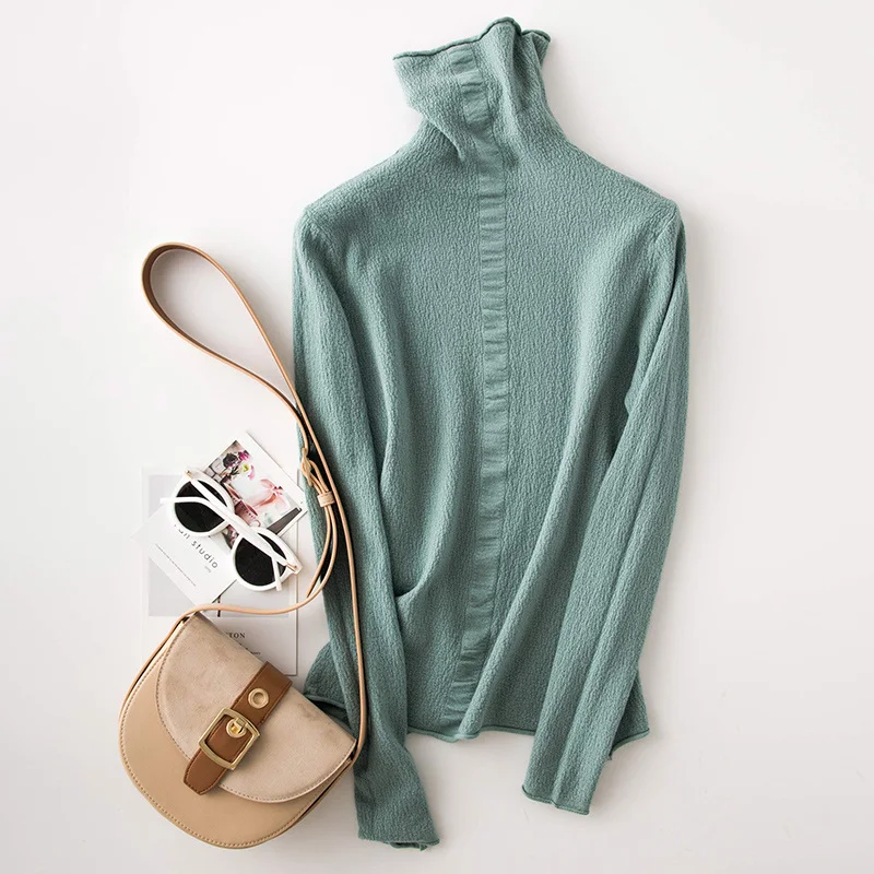 Adohon женские зимние кашемировые свитера и трикотажные пуловеры высокого качества теплая Женская утолщенная водолазка - Цвет: Армейский зеленый