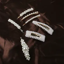 Стиль 1 шт./пакет с цветочным узором и жемчужной шерсти, аксессуары и клипсы для волос с металлические заколки для волос для девочек Для женщин повязка на голову