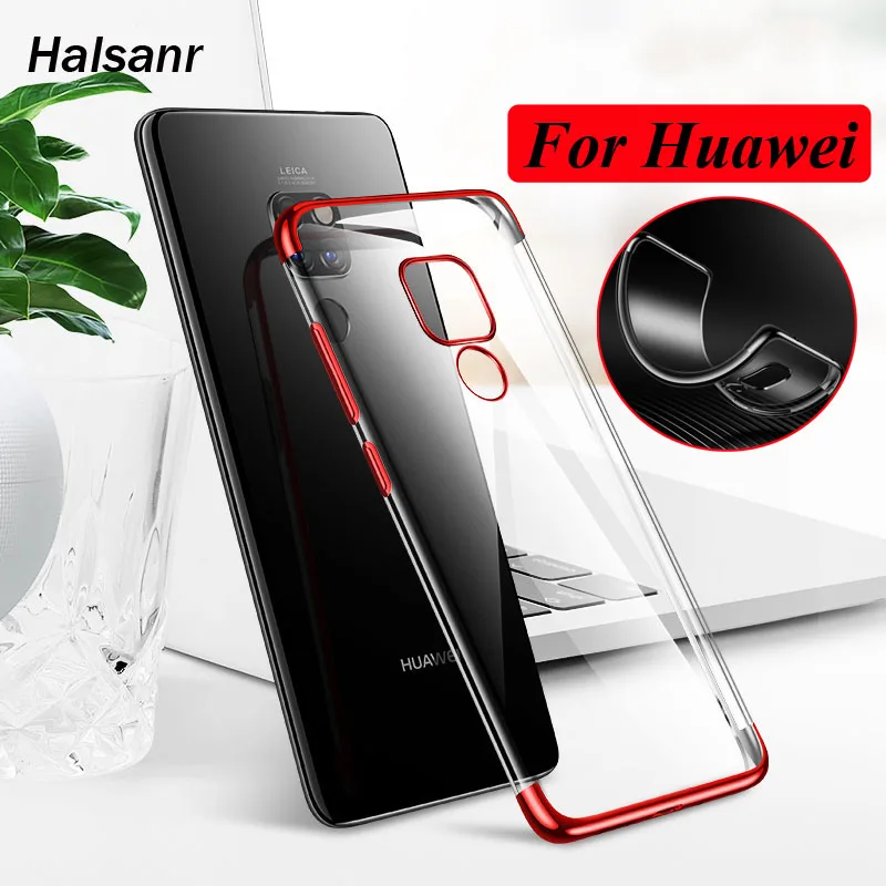 

For Huawei Honor Note 10 Case Transparent Plating TPU Soft Case Cover for Huawei Honor 9 Lite 7S V9 V10 7X Play 8X MAX 8A 8C V20