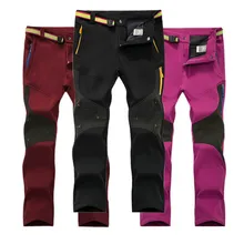 Зимняя женская обувь Водонепроницаемый треккинг путешествия Softshell Открытый Походные кальсоны Кемпинг лыжи Мотобрюки Рыбалка плюс Size5XL