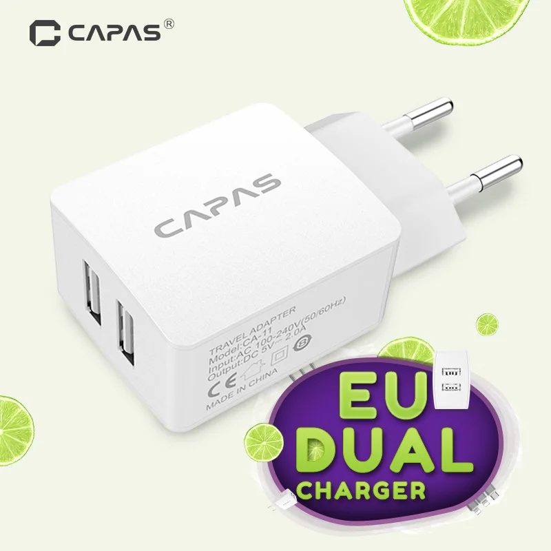 5 V 2A USB Зарядное Устройство для Планшетных Мобильных Телефонов Двойной ЕС адаптер