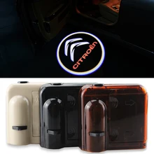 2pcs Wireless Projector Car Logo Shadow Door Welcome Step LED Light For Citroen Serials