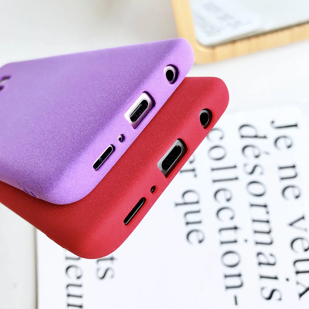 Fitted style Wool velvet texture paint pc case for Samsung galaxy S9 S8 coque Matte silicone cases samsung plus |