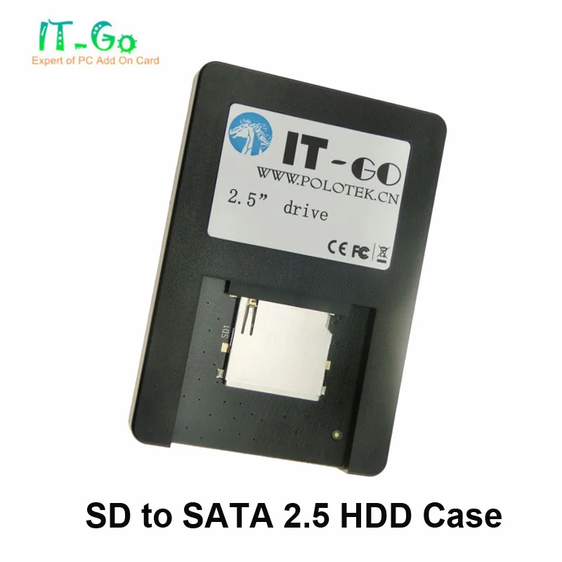 SD SDIO SDHC SDXC MMC Card To SATA SSD Adapter With Case 2.5 inch SD