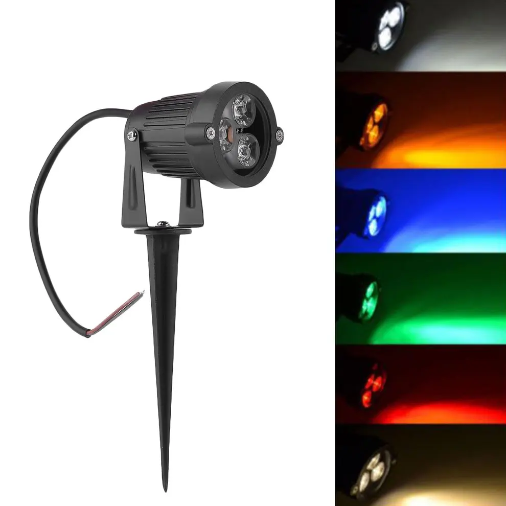 

12V LED Spike Light Bulb Lamp Spotlight Outdoor Garden Yard Path Landscape Free to Mount in Your Garden Wall Lawn Pond Square