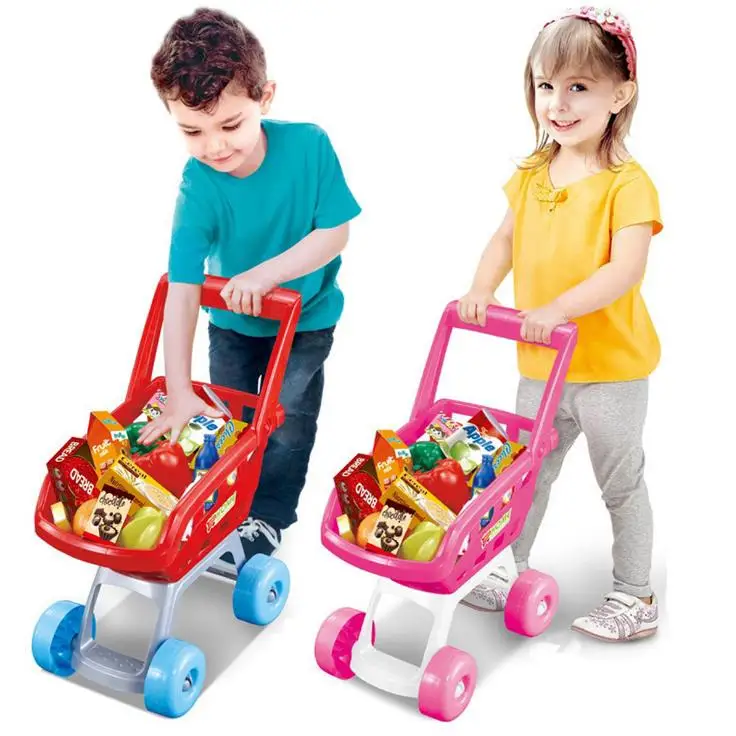 Simulation Supermarket Shopping Cart Toys Girl Play Simulation Cart