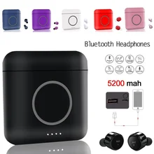 Беспроводные наушники Bluetooth 4,2 с сенсорным управлением, стерео наушники с зарядным устройством, банк питания для iPhone для смартфона