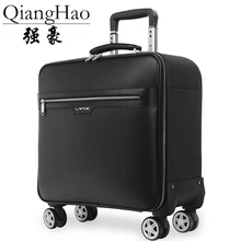 16 дюймов Ретро Маленькая кабина дорожная сумка и чемодан кожаный на колесе