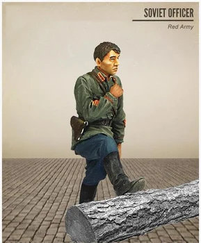 

1/35 SOVIET OFFICER wood base not include toy Resin Model Miniature Kit unassembly Unpainted