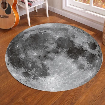 

Round Area Rug Magic Starry Sky Theme Design Round Floor Mat Anti-Static Water-Repellent Non-Slip Carpet for Living Room Decor