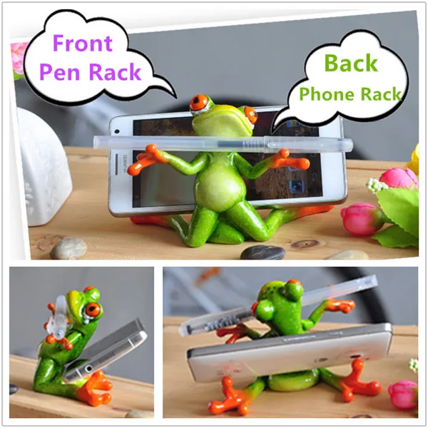 Funny Frog Family Office Styles Resin Toys Figures - 1