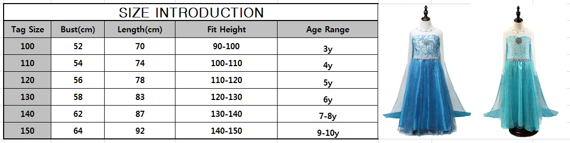 Платье Снежной Королевы Эльзы; платье принцессы Анны и Эльзы для девочек; карнавальные костюмы Эльзы; детская одежда для девочек; праздничный комплект Эльзы
