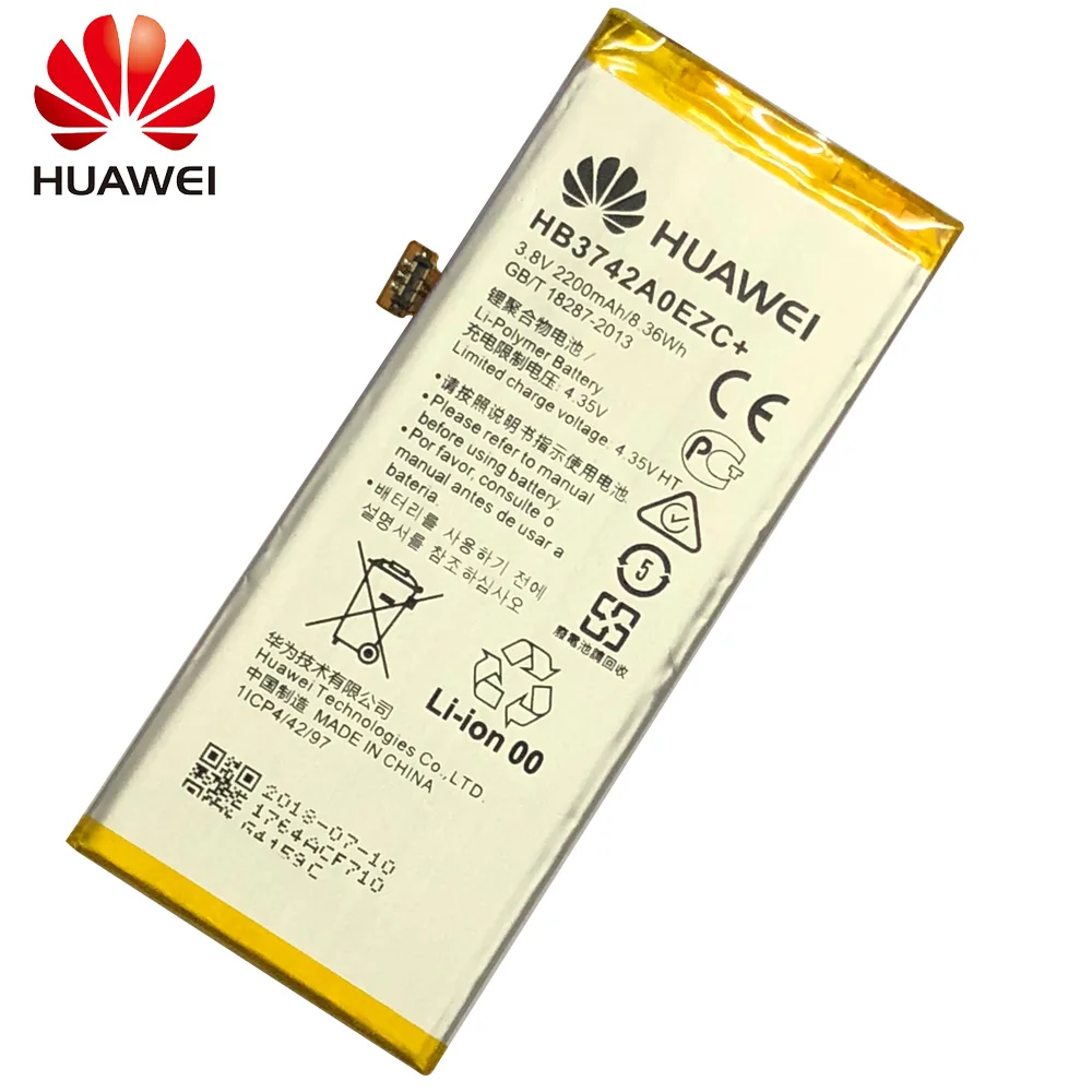 Натуральная 2200 мАч HB3742A0EZC+ батарея для huawei p8 lite ale-l21 l23 l02 l04 сменная аккумуляторная батарея