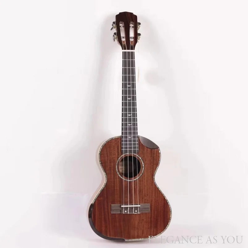 26 дюймов Cutaway яркая маленькая Гавайская гитара укулеле палисандр производительность укулеле 26 дюймов пикап укулеле все твердые Acacia дерево Великобритания