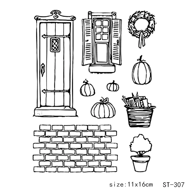 

ZhuoAng Pumpkin house/House Transparent and Clear Stamp DIY Scrapbooking Album Card Making DIY Decoration Making
