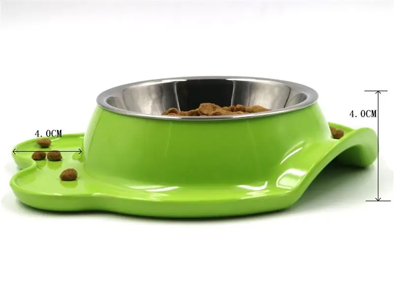 Pet Еда Чаша влагозащищенной Нержавеющая сталь Cat собачья миска поилка для домашних животных с противоскользящим основанием