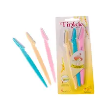 3PCS Women Tinkle Face & Eyebrow Hair Removal Safety Razor Trimmer Shaper Shaver Blade Hair Remover Tool