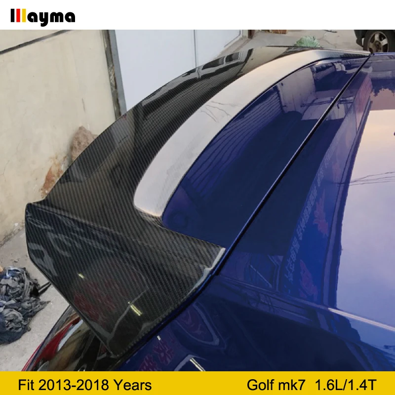

A Style Carbon fiber Roof wing spoiler For Golf VII standard edition 1.6L 1.4T Mk7 trunk rear wing spoiler 2013-2018 year