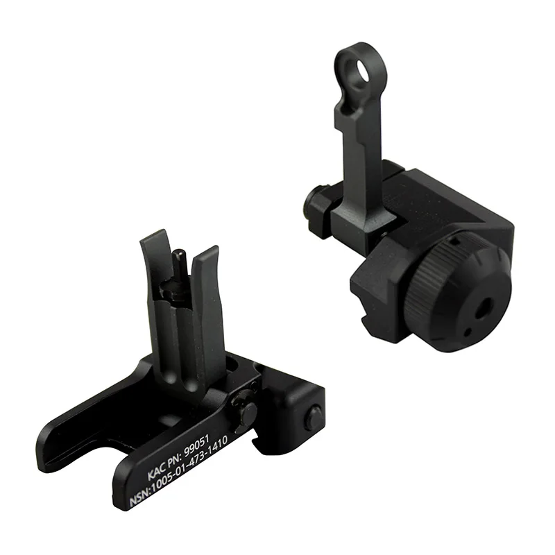 Quente de Alumínio Traseira para Airsoft bk de Venda Tactical Estilo 300 m Flip up Dobrável Vista Ferro Frente Caça bk de Cnc Kac 9 Lunetas Riflescopes