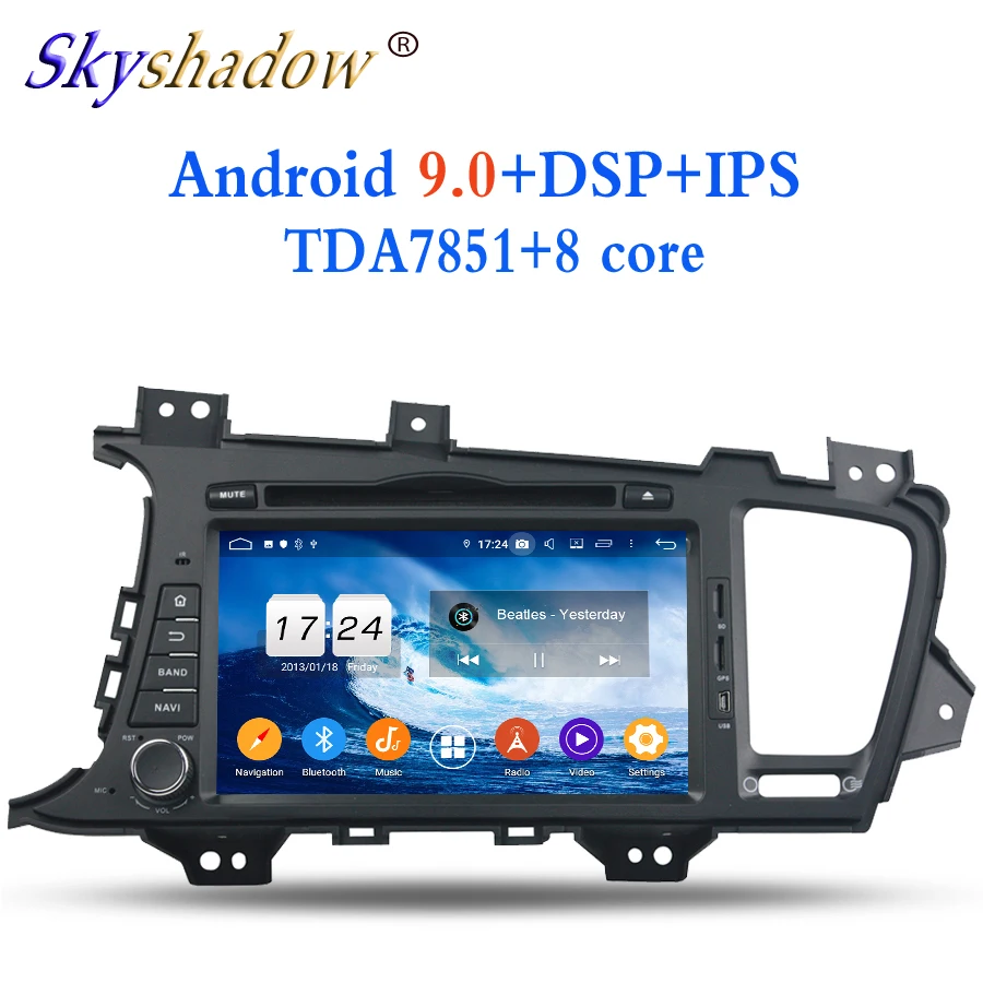 Ips HD TDA7851 Android 9,0 для kia K5 OPTIMA 2011- 8 ядерный 4 Гб ОЗУ 32 Гб ПЗУ автомобильный dvd-плеер RDS радио BT 4,2 Wifi gps карта