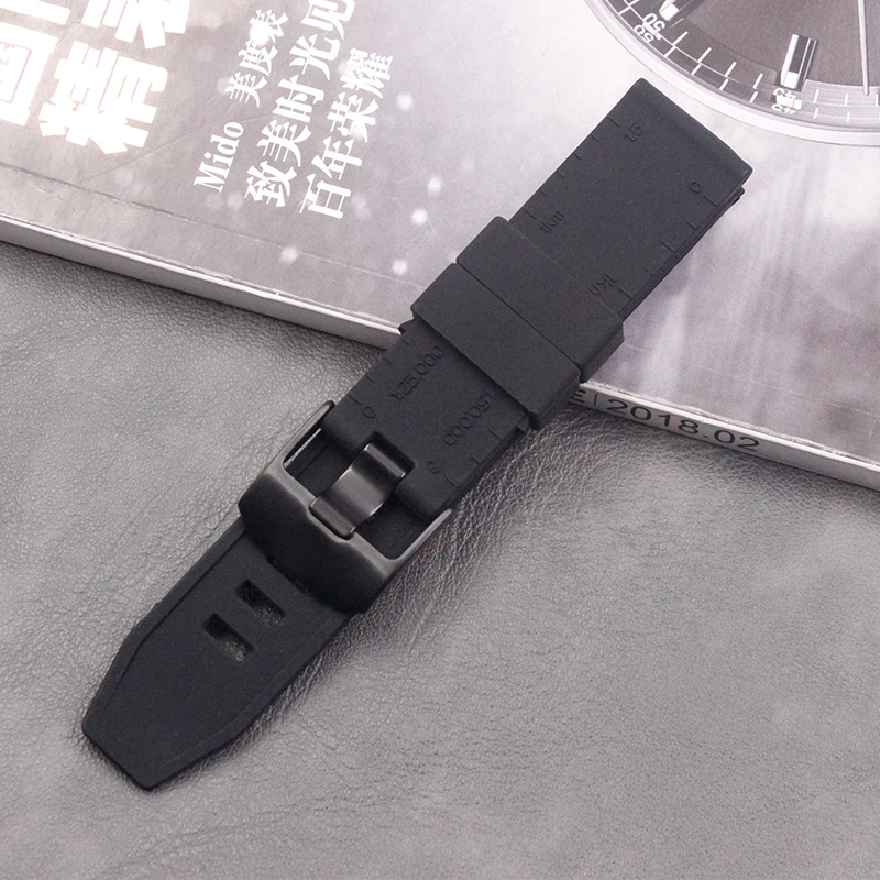 

Men's Silicone Strap 23mm Watch Accessories for Lumenos3051 3057 6400 8821 3081 Women's Outdoor Sports Waterproof Rubber Strap