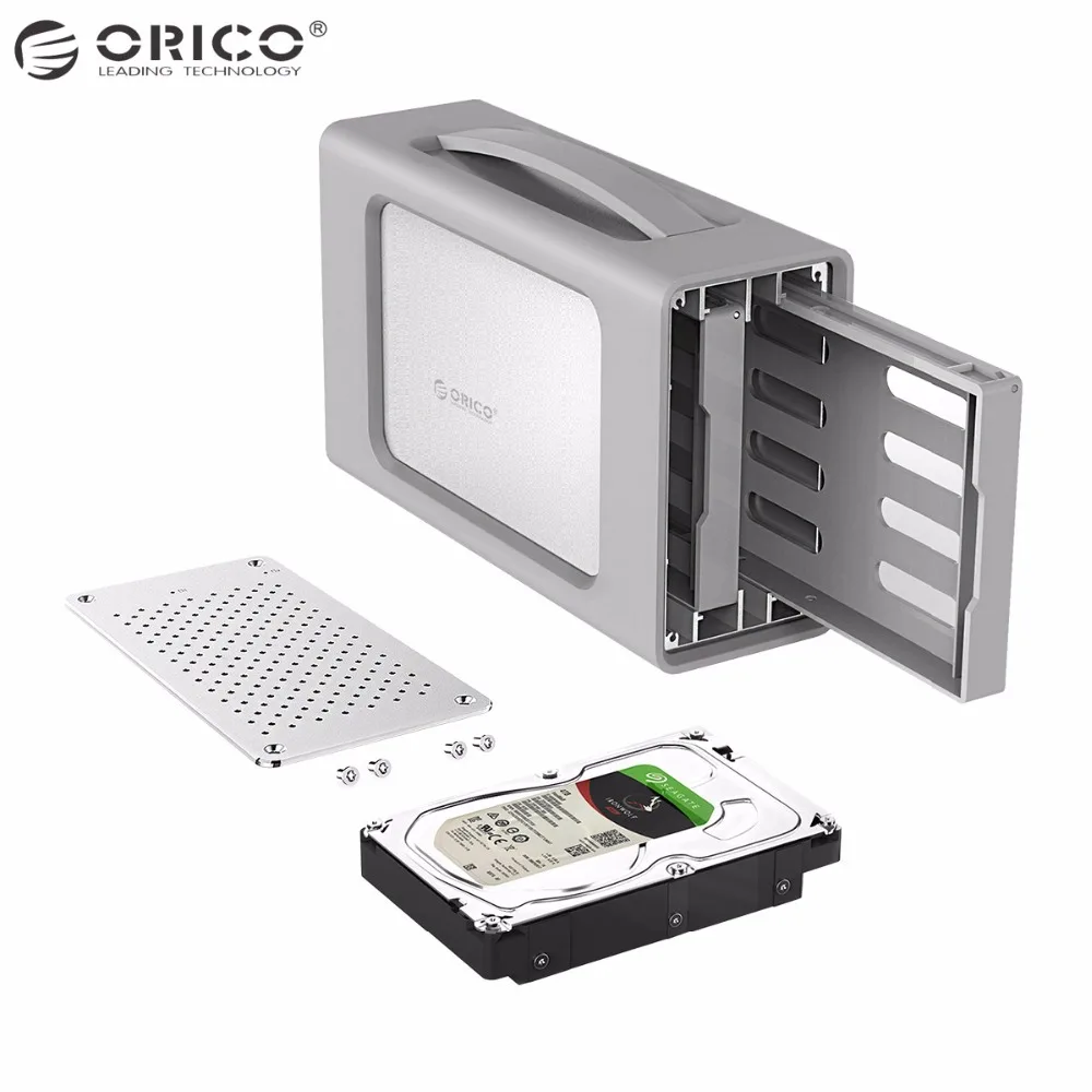 

ORICO Type-C Dual-bay Hard Drive Enclosure With Raid 3.5 inch Docking Station USB3.1 Silicone Cover 20TB Aluminum 12V4A