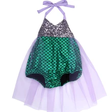 Костюмы для девочек с русалочкой; купальник бикини с блестками; купальный костюм; одежда