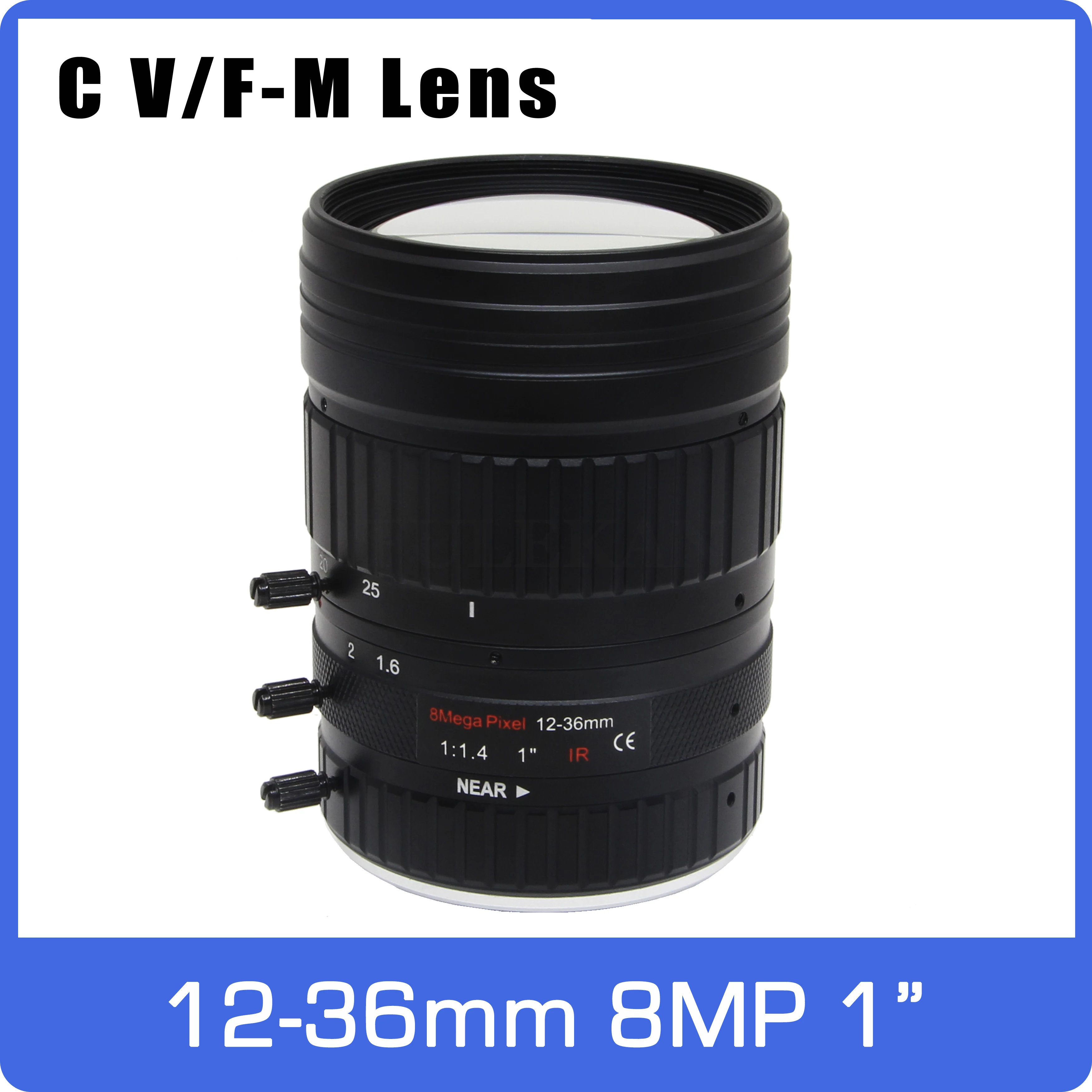 8Megapixel1inchStarlightF14ManualIRISVarifocalCMount4KLens