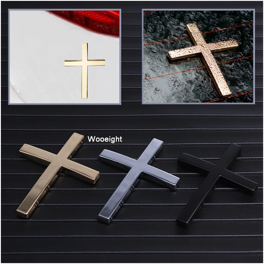 Wooeight Metal Sticker Jesus Christian Cross Auto Body Emblem Badge Decal For BMW Honda Ford Car Accessories|Car Stickers| - AliExpress
