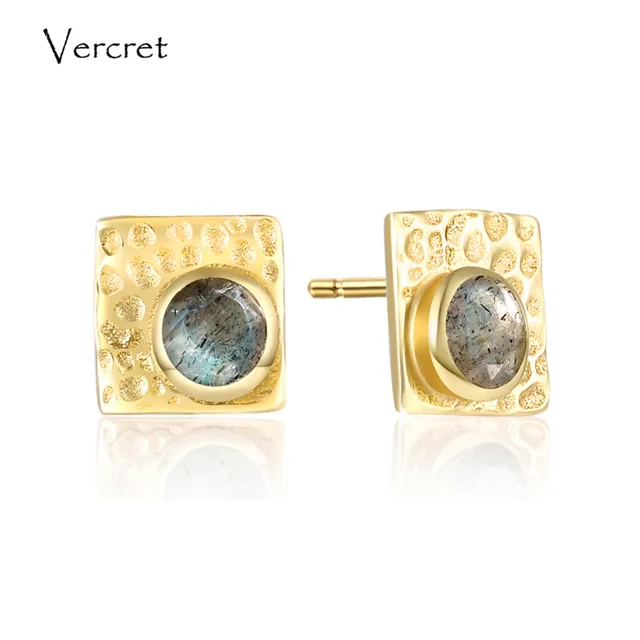 Vercret 925 Sterling Silver Labradorite Earrings 18k Gold Vercret 925 Sterling Silver Labradorite Earrings 18k Gold Jewelry For Women Sp