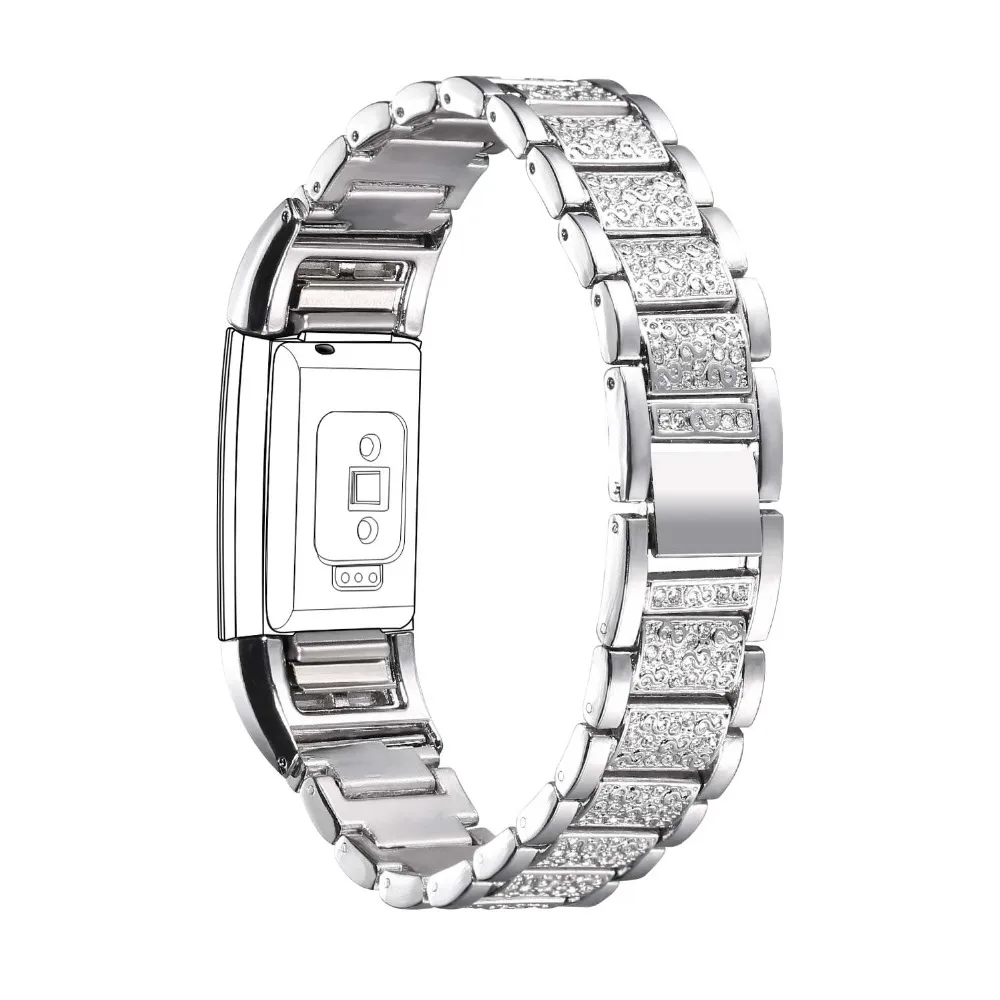 Fitbit Charge 2 Replacement Bands with Rhinestone High Quality Zinc Alloy Adjustable Bracelet FBC2783 | Наручные часы