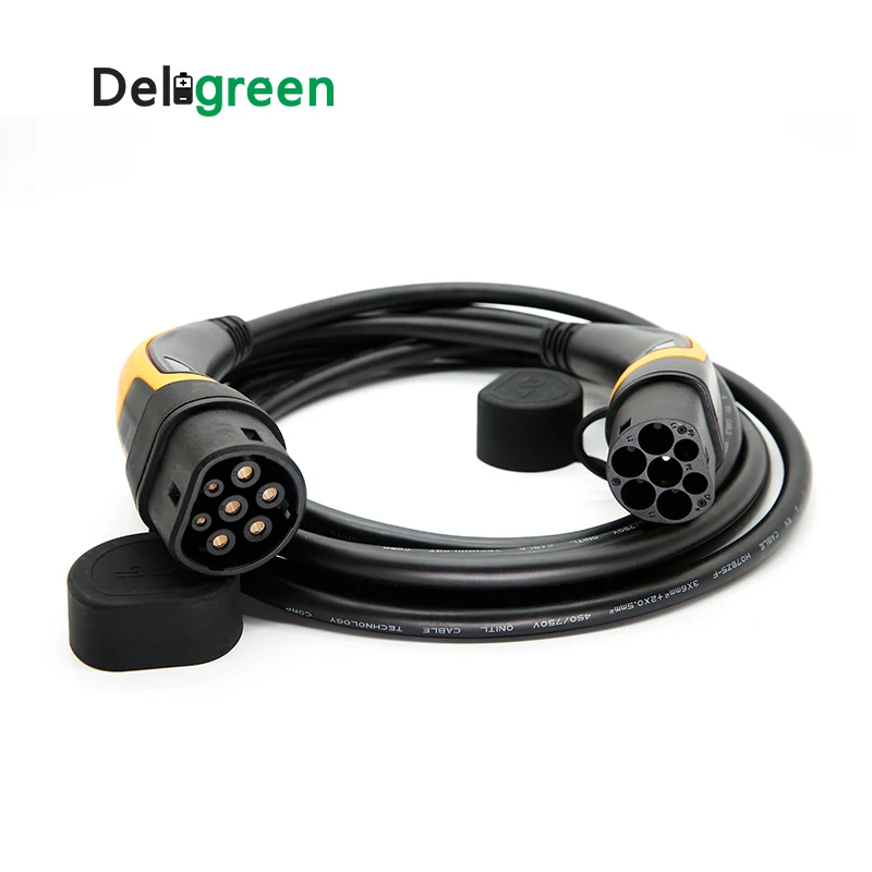 

32A Three phase EV Cable Type 2 to Type 2 IEC62196 EV Charging Plug With 5 Meter cable TUV/UL for Car Charging