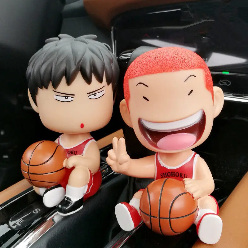 

Car Shaking Head Toy Shake Cute Slam Dunk Dolls Sakuragi Hanamichi Rukawa Kaede Japanese Anime Styling Decorative Dashboard Toys